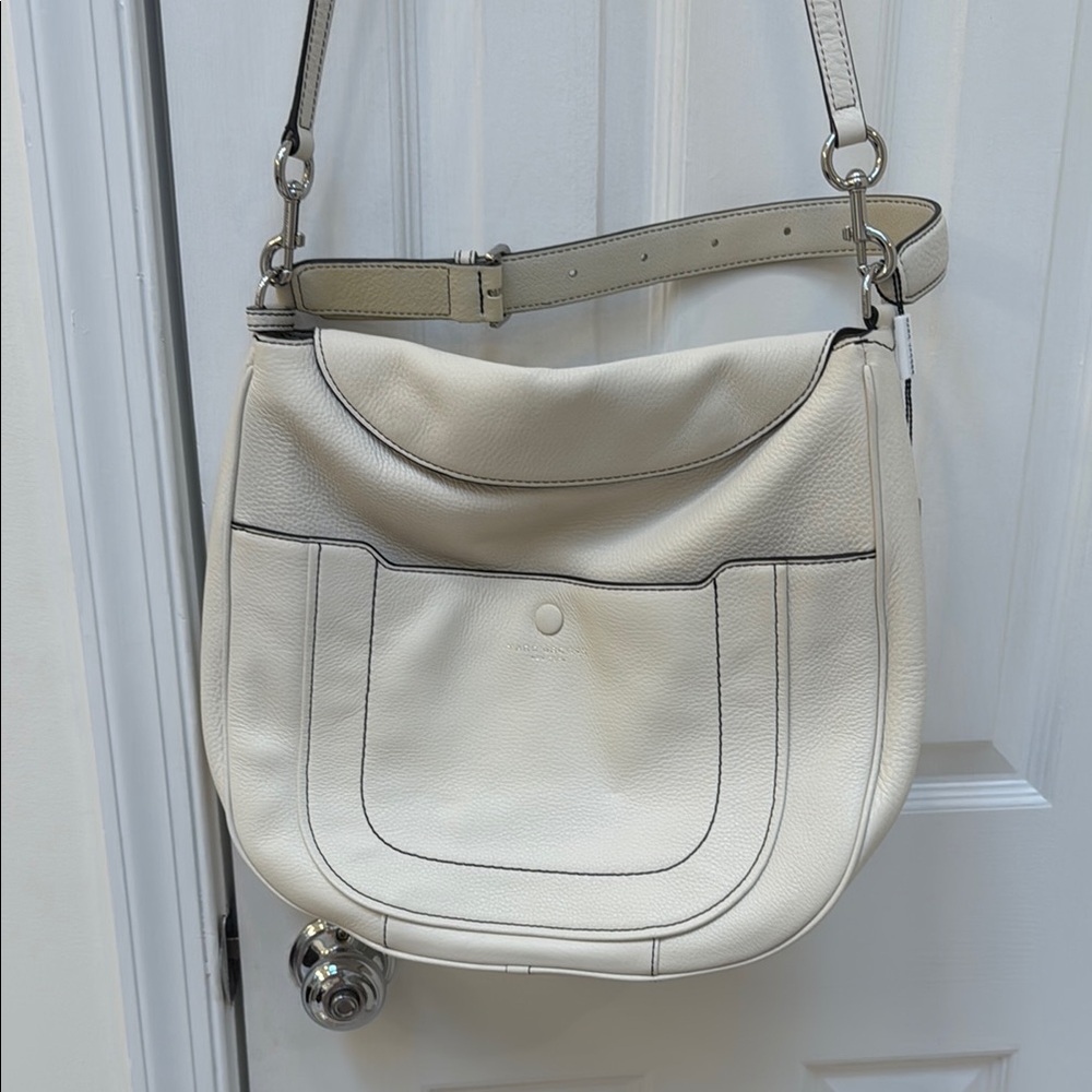 Marc Jacobs Cream Shoulder Bag with Slouchy Silhouette